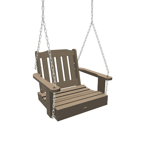 Highwood Usa Lehigh Single Seat Swing Outdoor Furniture for Patio, Backyard, Garden AD-PORL3-WBR